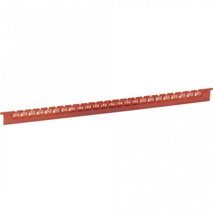 Маркер LEGRAND Memocab международная кодировка цветов ширина 2,3 мм цифра 2 красный 037810