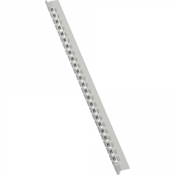 Маркер LEGRAND Memocab ширина 2,3 мм чёрная маркировка на белом фоне заглавная буква R 037843