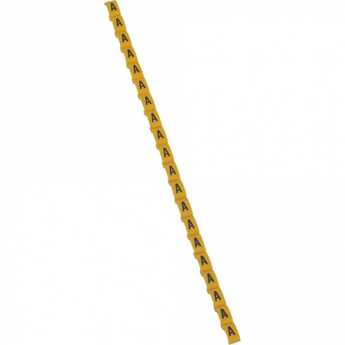 Маркер LEGRAND Duplix чёрная маркировка на желтом фоне заглавная буква A 038410