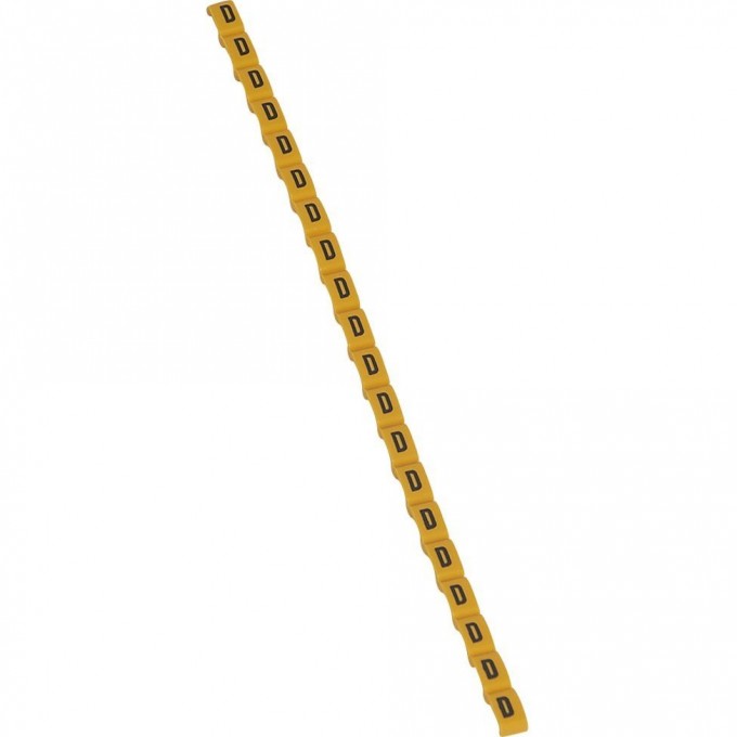 Маркер LEGRAND Duplix чёрная маркировка на желтом фоне заглавная буква D 038413