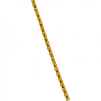 Маркер LEGRAND Duplix чёрная маркировка на желтом фоне заглавная буква G