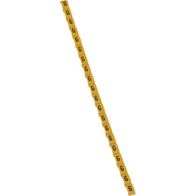 Маркер LEGRAND Duplix чёрная маркировка на желтом фоне заглавная буква G 038416