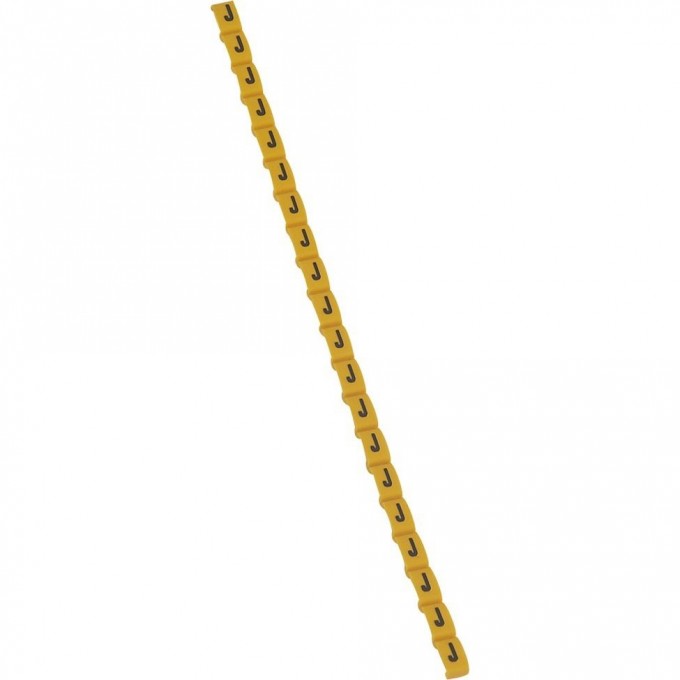 Маркер LEGRAND Duplix чёрная маркировка на желтом фоне заглавная буква J 038419