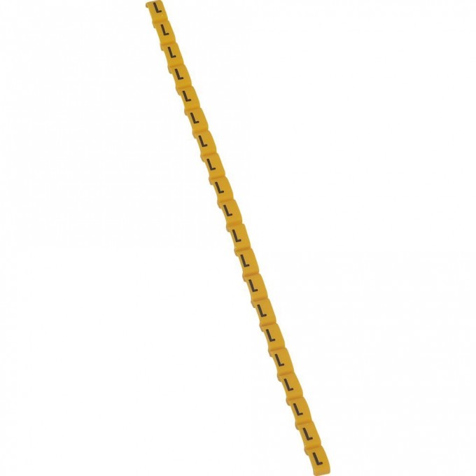 Маркер LEGRAND Duplix чёрная маркировка на желтом фоне заглавная буква L 038421