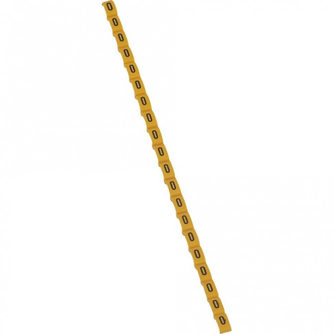 Маркер LEGRAND Duplix чёрная маркировка на желтом фоне заглавная буква O 038424