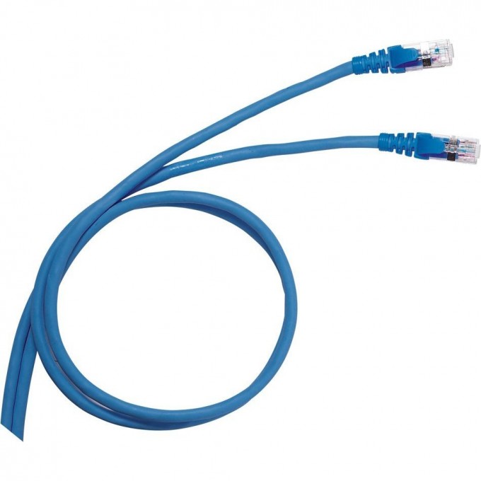 Шнур коммутационный LEGRAND RJ 45 категория 6 F/UTP PVC экранированный 1 м голубой 051762