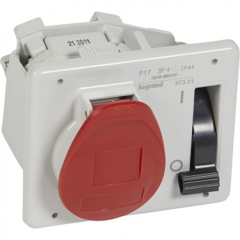 Встраиваемая розетка LEGRAND с блокировкой-выключателем и уменьшенным фланцем P17 Tempra Pro IP 44 380/415 В 16 A 3К+З Встраиваемая розетка LEGRAND с блокировкой-выключателем и уменьшенным фланцем P17 Tempra Pro IP 44 380/415 В 16 A 3К+З