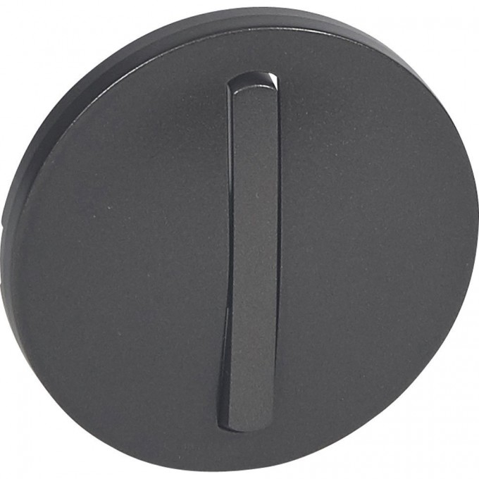 Лицевая панель LEGRAND Celiane выключатель 1-полюсный / переключатель Кат. № 0 670 01/02/31/32 с тонкой клавишей графит 065201