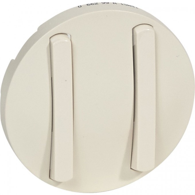 Лицевая панель LEGRAND Celiane двухклавишный выключатель 1-полюсный / переключатель Кат. № 0 670 01/02/31/32 с тонкими клавишами слоновая кость 066299
