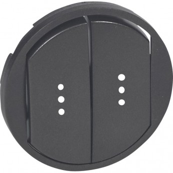 Лицевая панель LEGRAND Celiane выключатель/переключатель двухклавишный Кат. № 0 670 01/02/31/32 с подсветкой графит Лицевая панель LEGRAND Celiane выключатель/переключатель двухклавишный Кат. № 0 670 01/02/31/32 с подсветкой графит