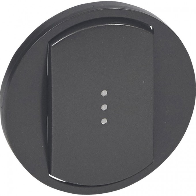 Лицевая панель LEGRAND Celiane выключатель/переключатель Кат. № 0 670 01/02/31/32 с подсветкой графит 067903