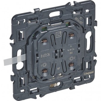 Настенное плоское радиоуправляющее устройство LEGRAND MyHome Play Zigbee 2-канальное Настенное плоское радиоуправляющее устройство LEGRAND MyHome Play Zigbee 2-канальное