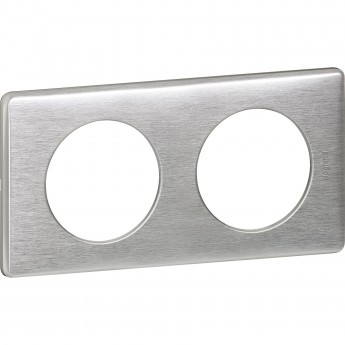 Рамка LEGRAND Celiane металлик 2 поста алюминий Рамка LEGRAND Celiane металлик 2 поста алюминий