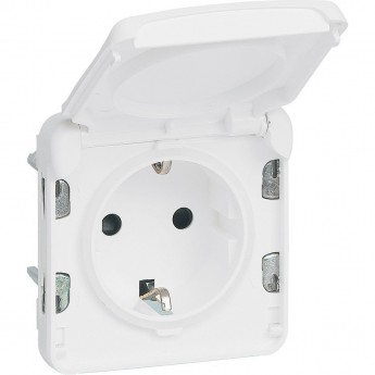 Розетка LEGRAND антибакт. покрытие Программа Plexo немецкий стандарт 2К+З 16 A 250 В модульный белый