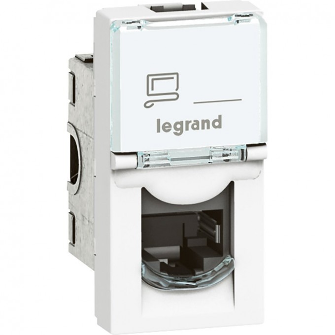 Розетка LEGRAND RJ 45 Программа Mosaic категория 6 FTP 1 модуль белый 076562