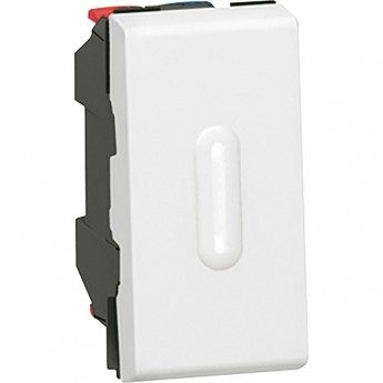 Переключатель на два направления LEGRAND Mosaic 1 модуль 10 AX со светодиодной подсветкой белый