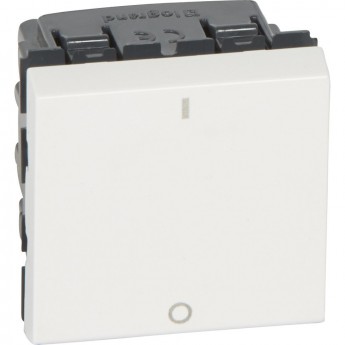 Выключатель LEGRAND Mosaic двухполюсный 2 модуля 16 AX белый Выключатель LEGRAND Mosaic двухполюсный 2 модуля 16 AX белый