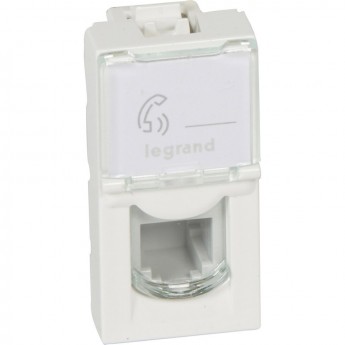 Розетка LEGRAND телефонная RJ 11 Программа Mosaic 4 контакта 1 модуль белая Розетка LEGRAND телефонная RJ 11 Программа Mosaic 4 контакта 1 модуль белая