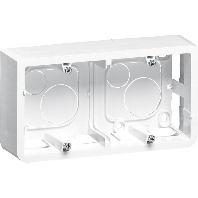 Накладная монтажная коробка LEGRAND Mosaic для суппорта Кат. № 0 802 52 гл. 40 мм 4/5 или 2x2 модуля гориз. монтаж белый 080285