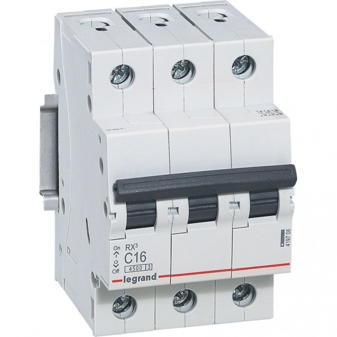 Автоматический выключатель LEGRAND RX3 4,5кА 32А 3П тип C белый 419711