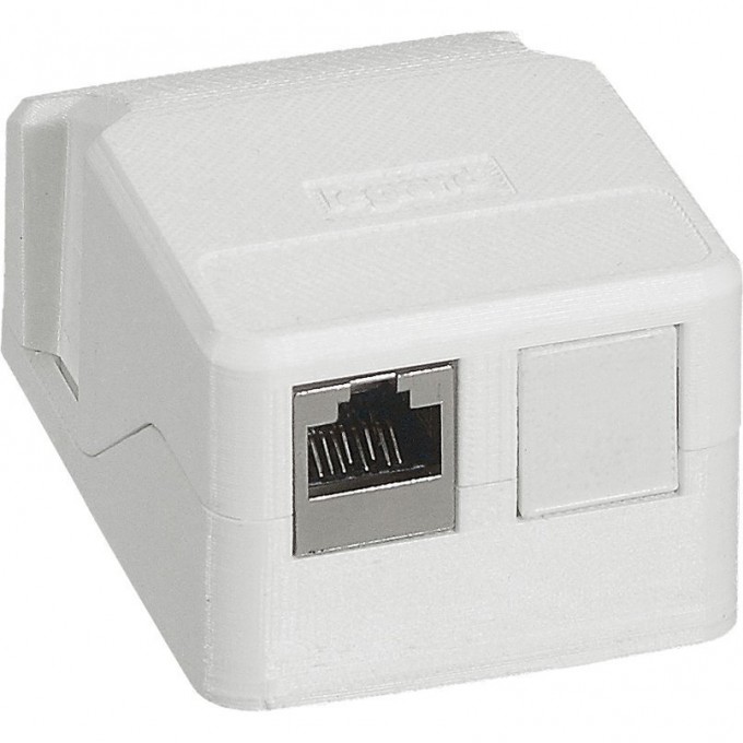 Накладная монтажная коробка LEGRAND Mosaic для 1 или 2 разъемов RJ45 Keystone 632779