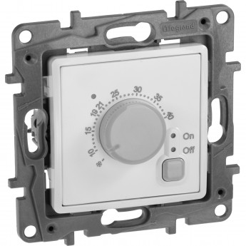 Термостат LEGRAND с внешним датчиком для тёплых полов Etika белый Термостат LEGRAND с внешним датчиком для тёплых полов Etika белый