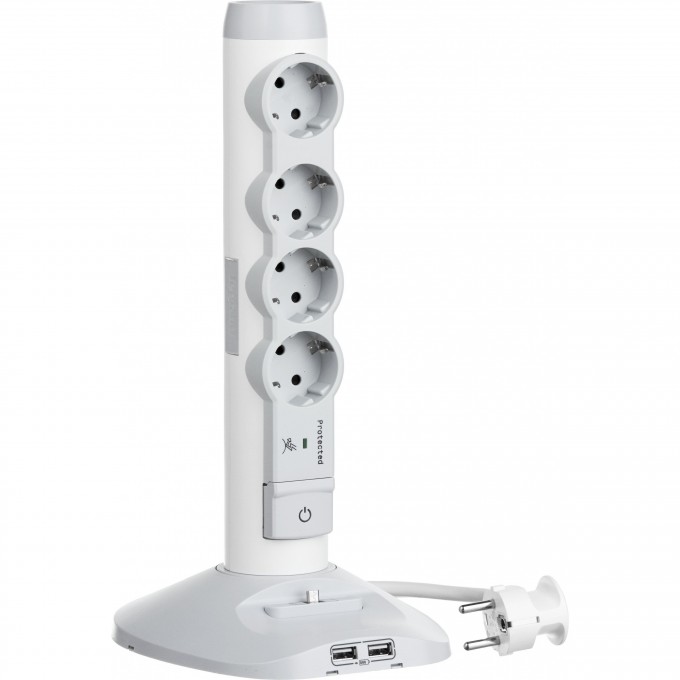 Стойка LEGRAND 2хusb+Microusb+4х(2к+З) белый 694614