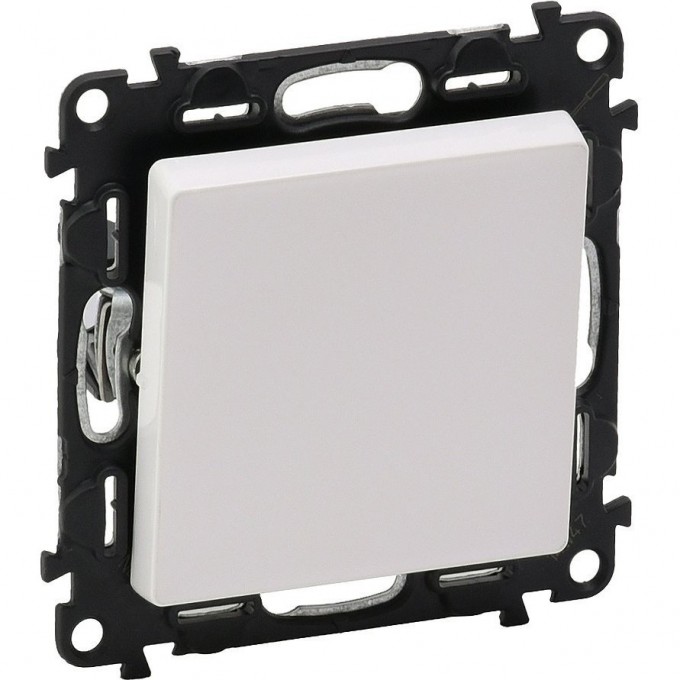 Выключатель LEGRAND Valena LIFE кнопочный 6А 250В с лицевой панелью безвинтовые зажимы белый 752411