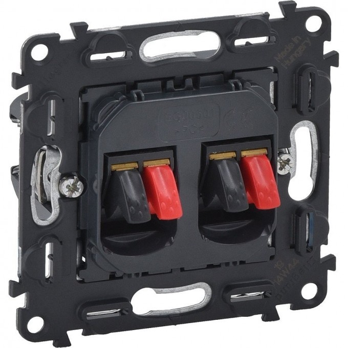 Аудиорозетка LEGRAND Valena IN'MATIC с пружинными зажимами двойная 753078