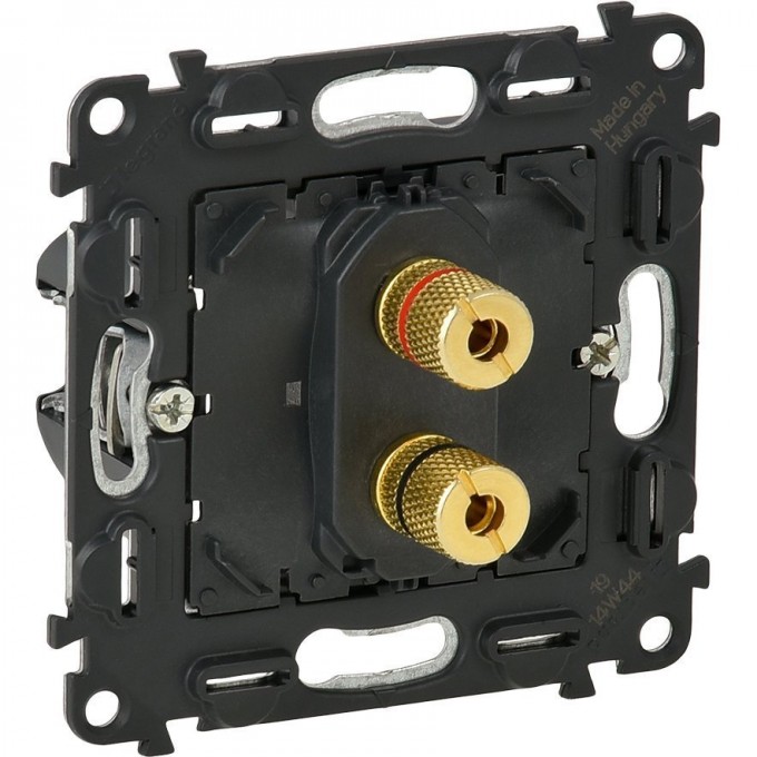 Аудиорозетка LEGRAND Valena IN'MATIC с винтовыми зажимами "банан" одиночная 753076
