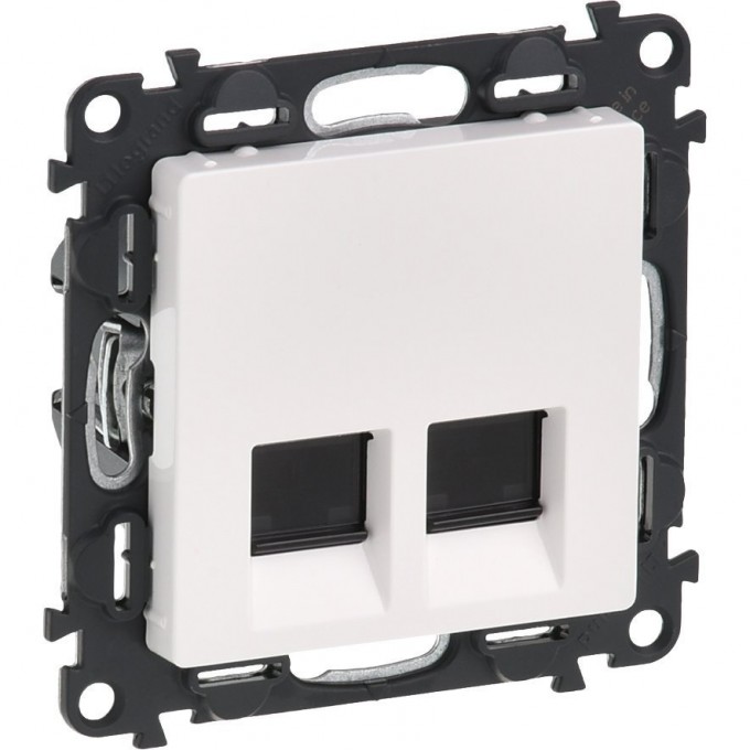 Информационная розетка LEGRAND Valena LIFE двойная RJ45 Кат.6 UTP с лицевой панелью белый 753443
