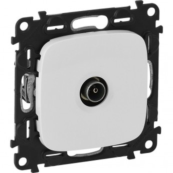 Розетка LEGRAND Valena ALLURE ТВ оконечная 10дБ 0-862 МГц с лицевой панелью белая