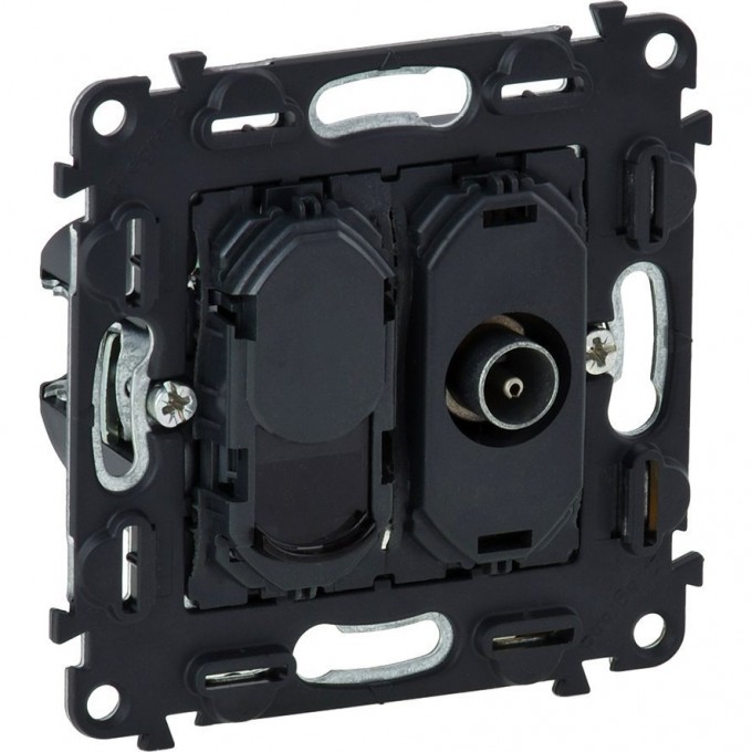 Розетка LEGRAND Valena IN'MATIC TV "звезда"/RJ45 Кат.6 UTP 753055