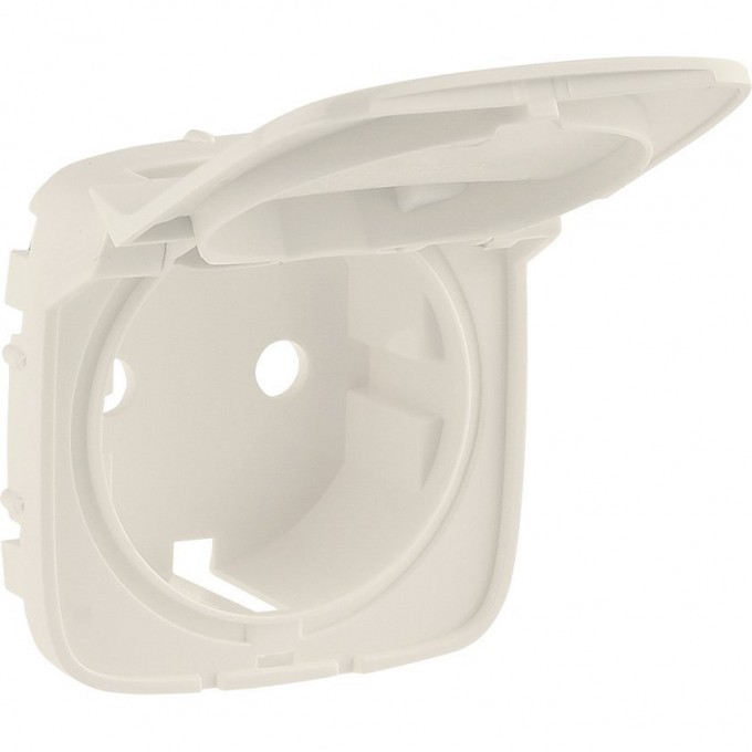 Лицевая панель LEGRAND Valena ALLURE для розетки 2К+З с крышкой слоновая кость 754846