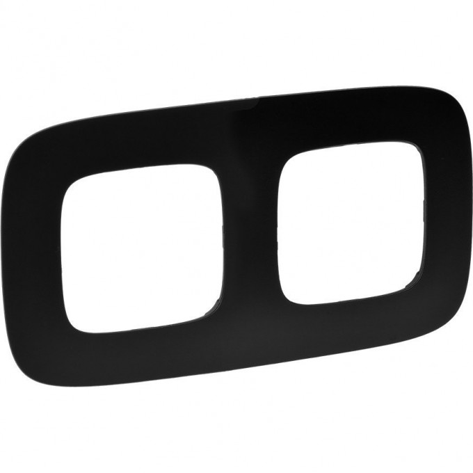 Рамка LEGRAND Valena ALLURE 2-постовая универсальная матовый черный 754402