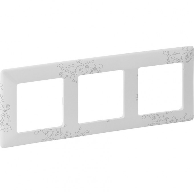 Рамка LEGRAND Valena LIFE "Эл Грей", 3-постовая универсальная, белый 754123