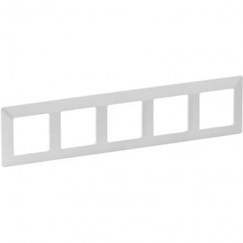 Рамка LEGRAND Valena LIFE "Жемчуг", 5-постовая универсальная, белая Рамка LEGRAND Valena LIFE "Жемчуг", 5-постовая универсальная, белая