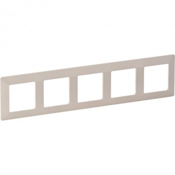 Рамка LEGRAND Valena LIFE "Слоновая кость", 5-постовая универсальная, кремово-белый Рамка LEGRAND Valena LIFE "Слоновая кость", 5-постовая универсальная, кремово-белый