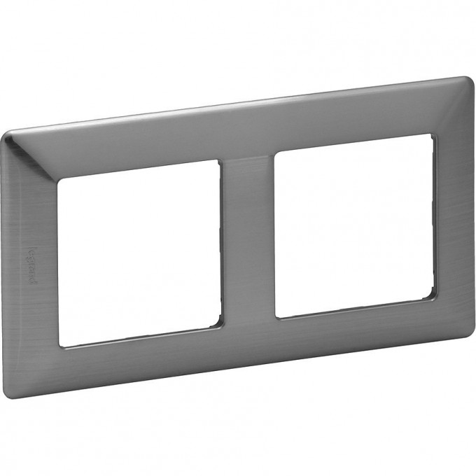 Рамка LEGRAND Valena LIFE "Сталь", 2-постовая универсальная, нержавеющая сталь 754152