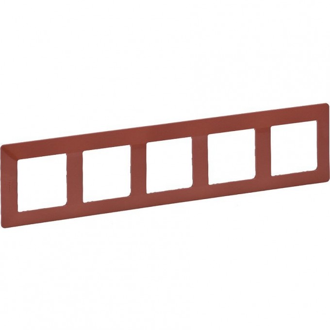 Рамка LEGRAND Valena LIFE "Терракота", 5-постовая универсальная, красный 754075