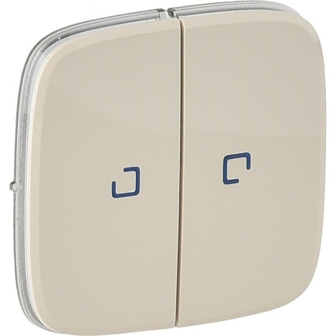 Лицевая панель LEGRAND Valena ALLURE для выключателя двухклавишного с подсветкой слоновая кость 755226