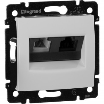 Двойная розетка LEGRAND Valena RJ45 Cat. 5е/6 UTP + RJ11 белый Двойная розетка LEGRAND Valena RJ45 Cat. 5е/6 UTP + RJ11 белый