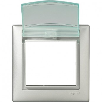 Влагозащищённая рамка LEGRAND Valena IP 44 с крышкой алюминий
