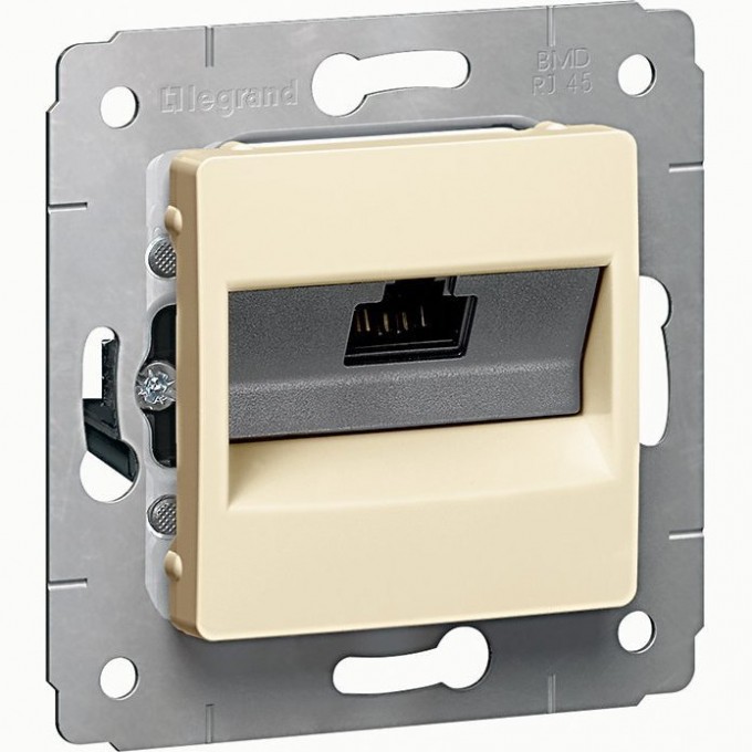 Информационная розетка LEGRAND Cariva RJ45 категория 6 UTP слоновая кость 773741