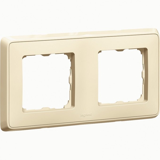 Рамка LEGRAND Cariva 2 поста горизонтальный/вертикальный монтаж слоновая кость 773752