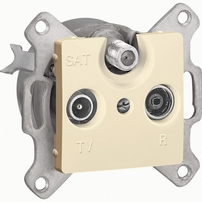 Розетка LEGRAND TV-FM-SAT Cariva оконечная 10/14 дБ 2150 МГц слоновая кость 773736