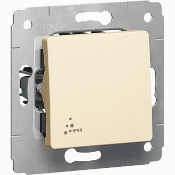 Выключатель LEGRAND Cariva IP 44 автоматические клеммы 10 АX 250 В слоновая кость Выключатель LEGRAND Cariva IP 44 автоматические клеммы 10 АX 250 В слоновая кость