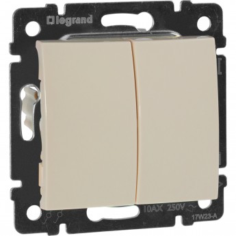 Переключатель LEGRAND Valena на два направления двухклавишный 10 A 250 В слоновая кость