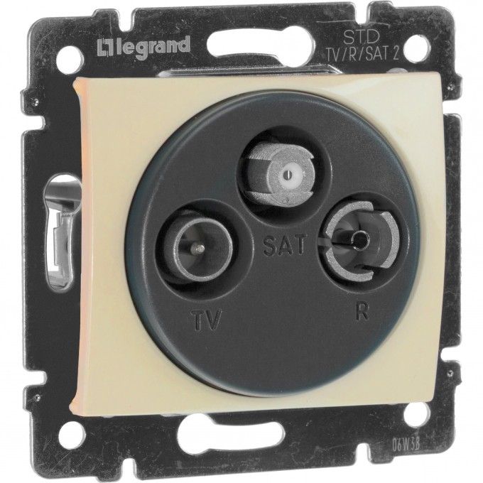 Розетка LEGRAND TV-FM-SAT Valena оконечная 10 дБ 2400 МГц слоновая кость 774336