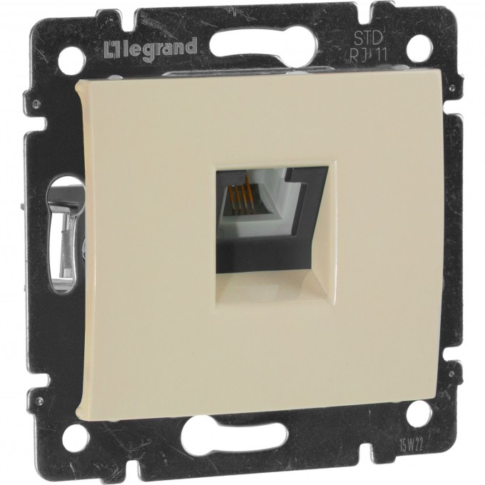 Телефонная розетка LEGRAND Valena RJ11 4 контакта 1 выход слоновая кость 774338